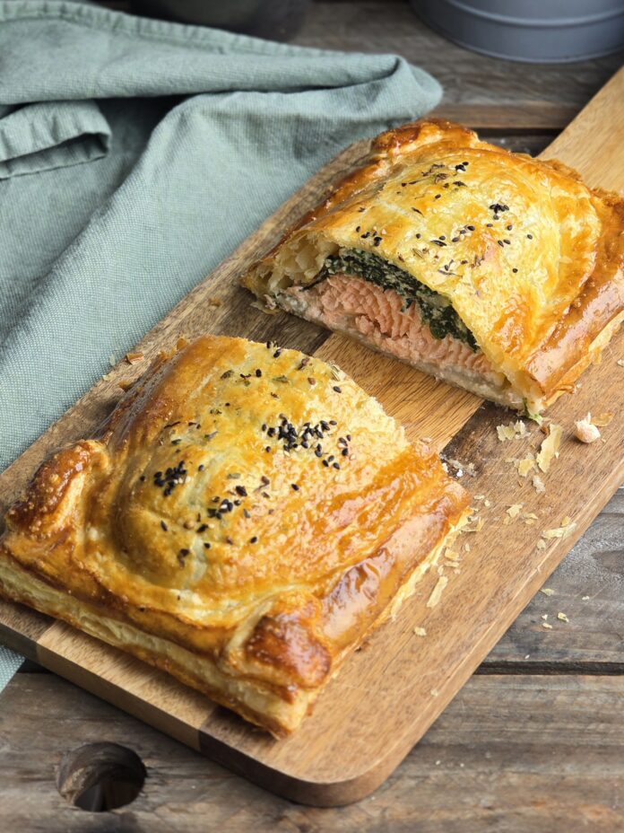 Feuilleté saumon épinards