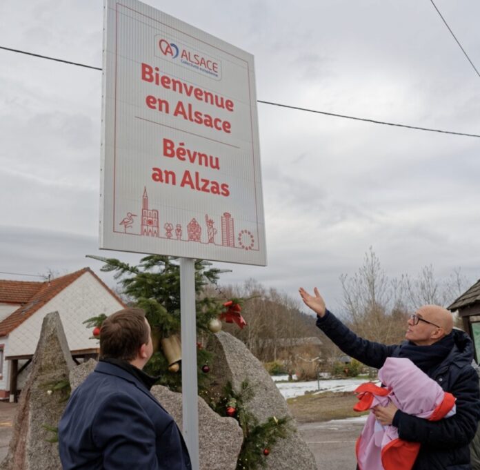Panneau « Bienvenue en Alsace »