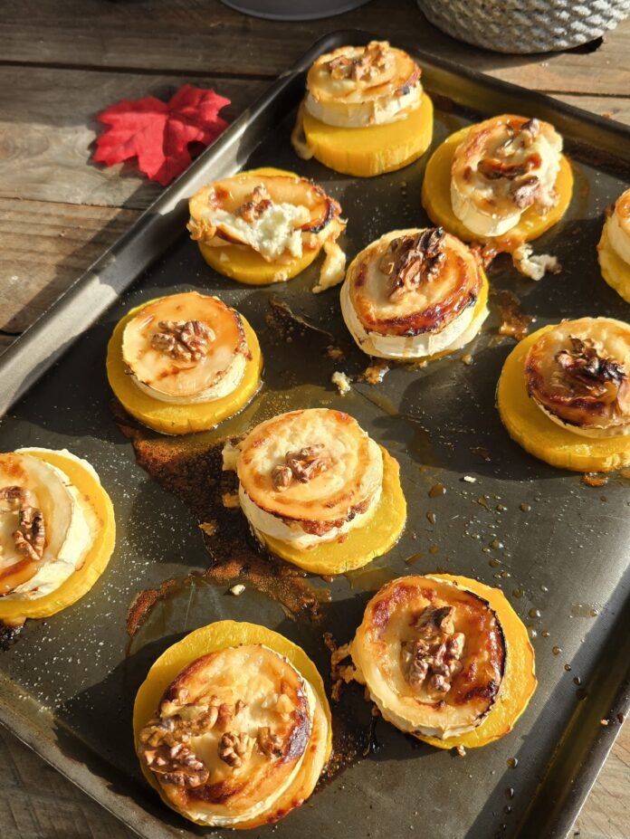 Toast de butternut, chèvre, noix & miel