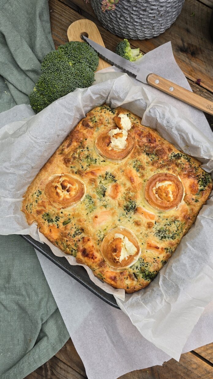 Brownie salé saumon brocoli