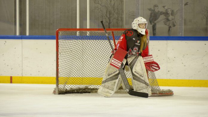 La gardienne de l'équipe Les Déesses