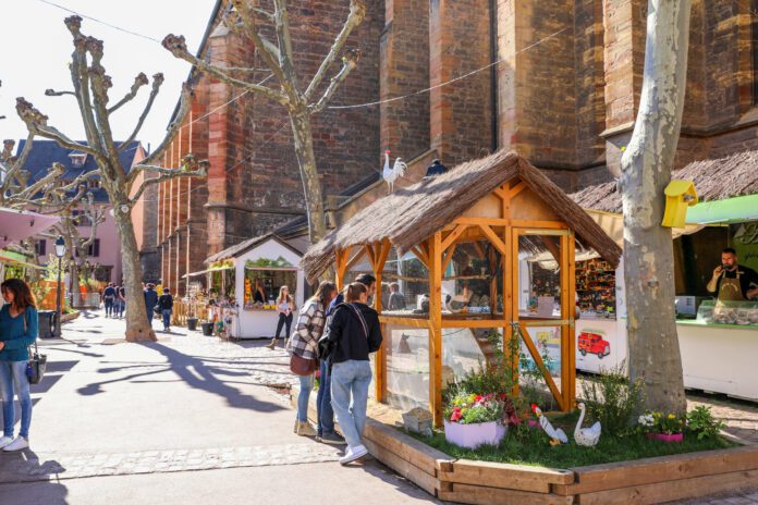 L'un des deux marchés de printemps de Colmar