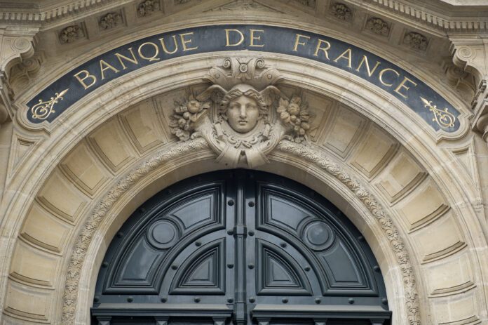 Le fronton de la Banque de France