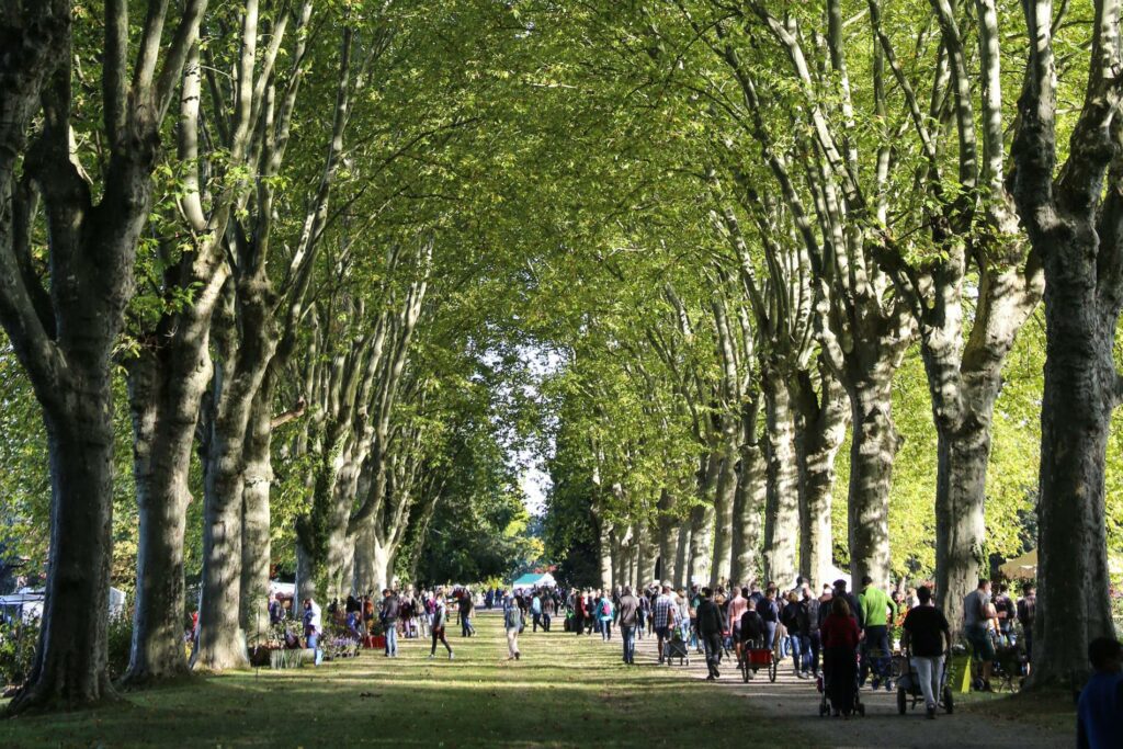 Des visiteurs à la Fête des plantes de Schoppenwihr