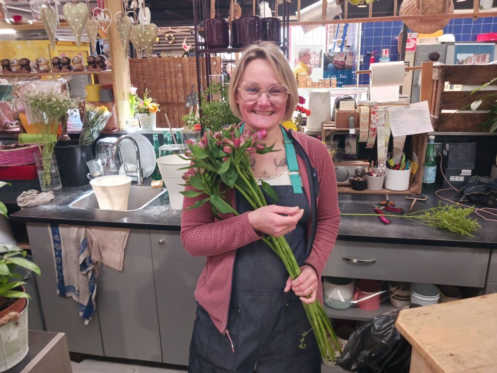 Une fleuriste