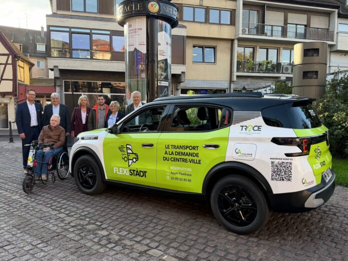 Véhicule électrique du service Flexistadt, nouveau transport gratuit à Colmar